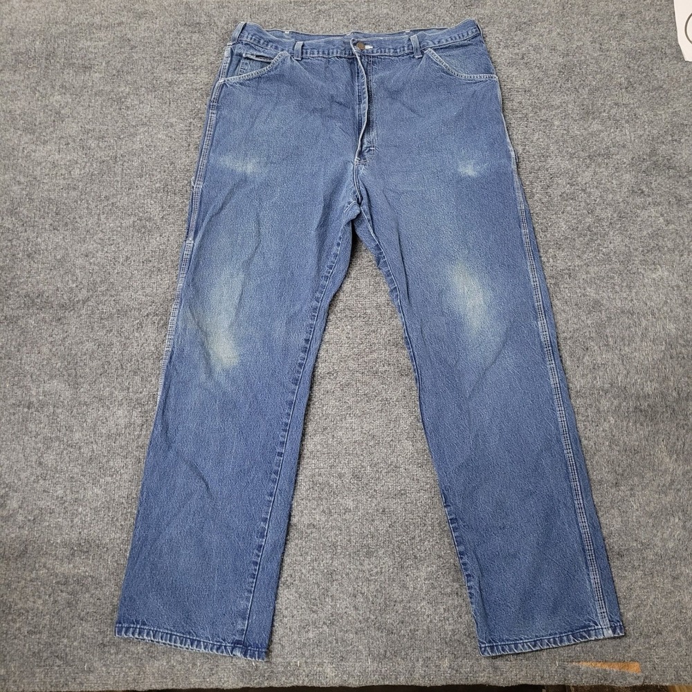 Dickies Carpenter Jeans Mens Size 40x32 Blue Denim Relaxed Fit Utility Workwear